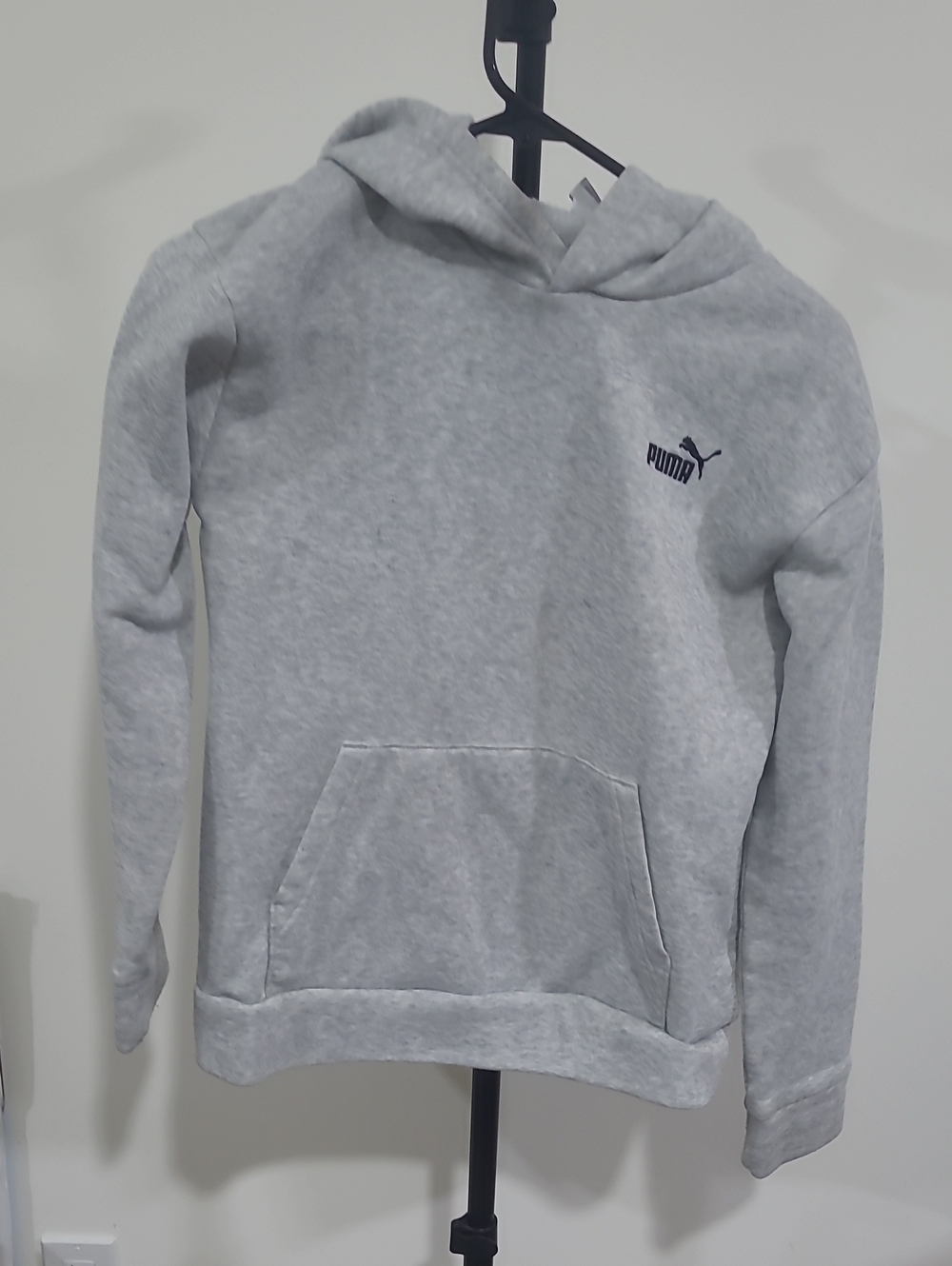 Puma Girls Heather Gray Crewneck Hoodie  Sweater Sz14-16